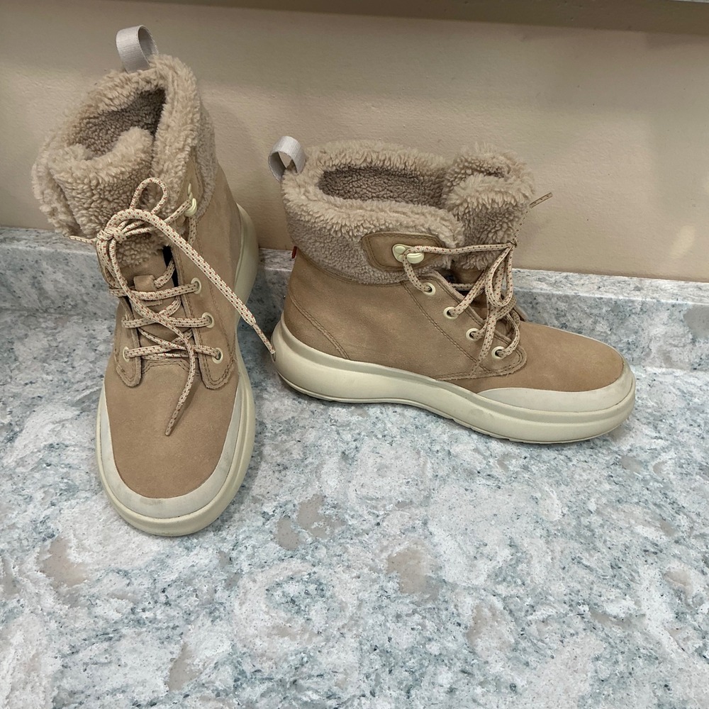 Merrell Marquette Thermo Lace-up WP‎ 7 Tan Waterproof Suede Sherpa Fleece Lining